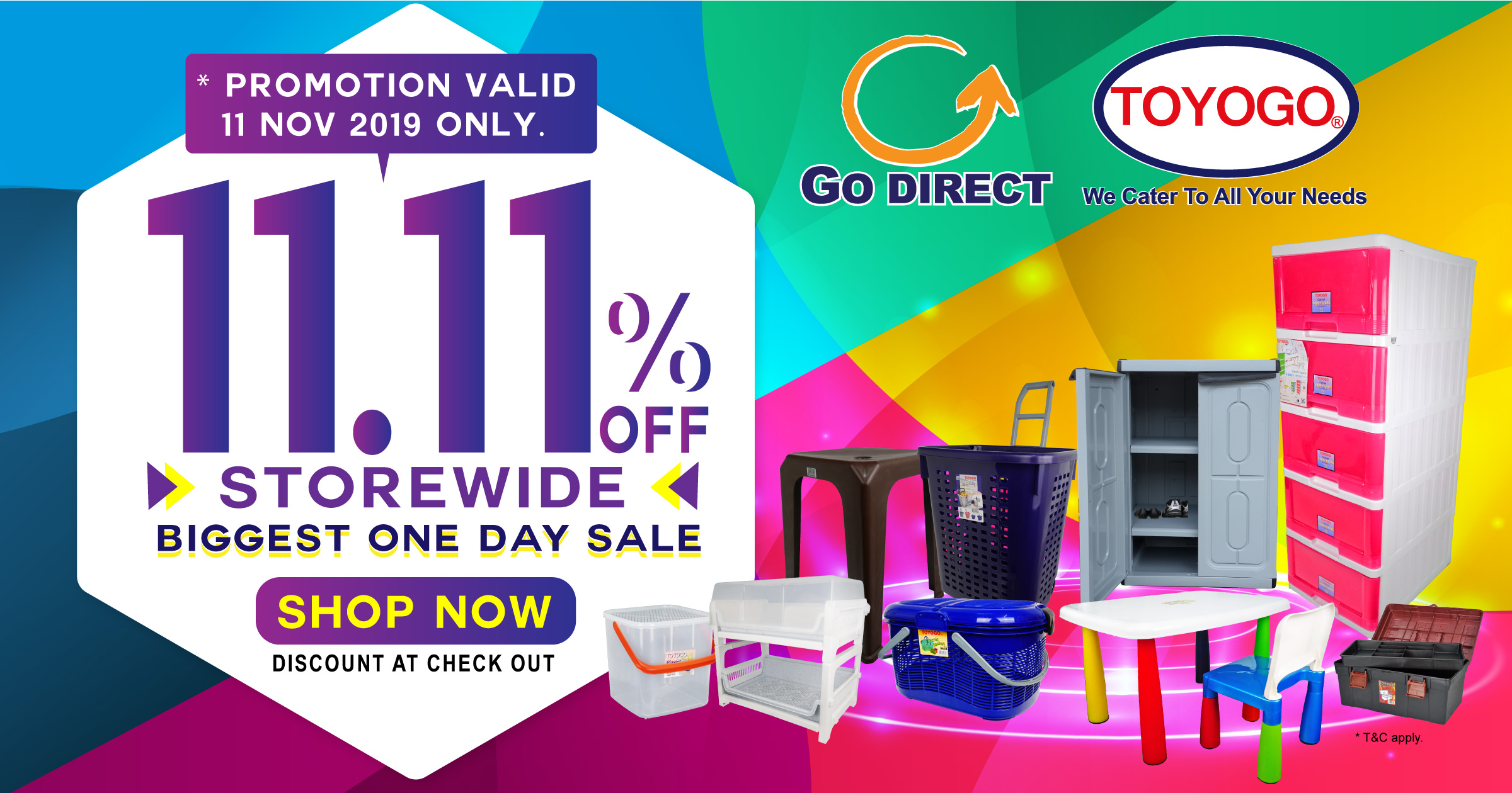 11.11 Biggest One Day Sale Starts NOW!! Go Direct Online Store