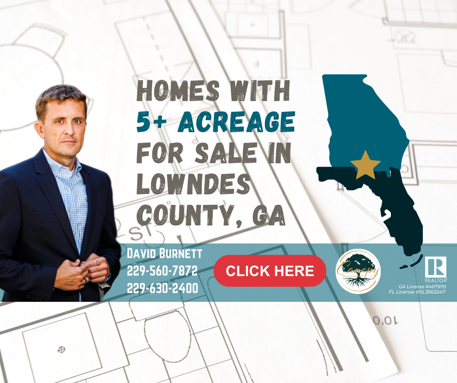 Homes with 5+ Acreage for Sale in Lowndes County, GA