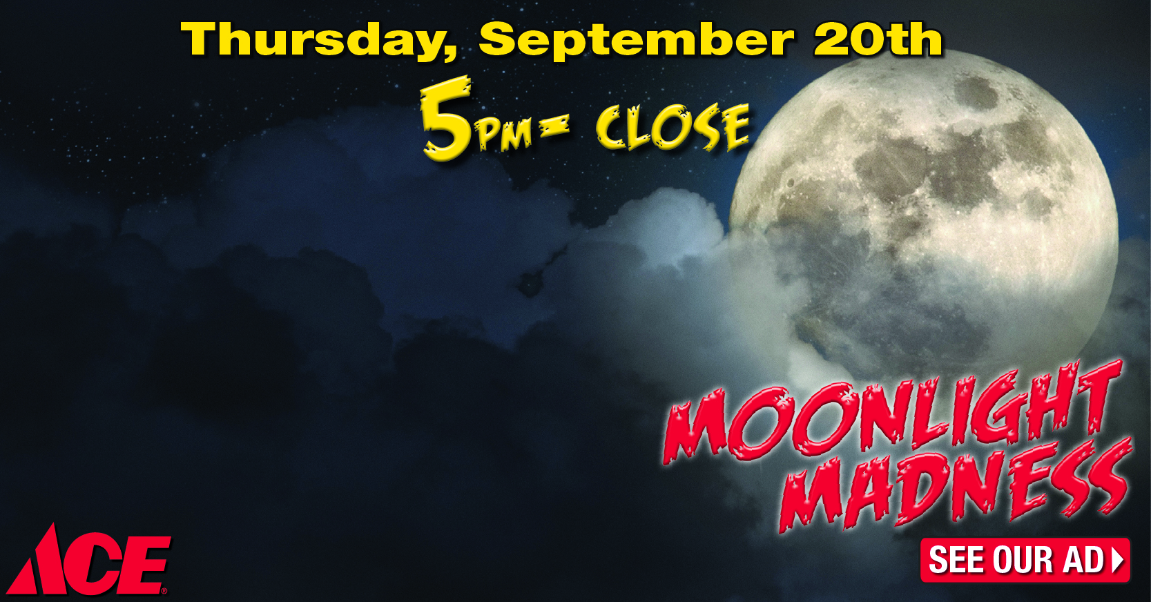 Moonlight Madness! Thursday 5pm to Close!